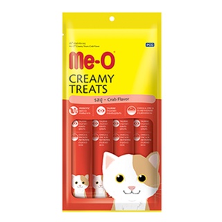 Me-O Creamy Treat ขนมแมว มีโอ 4x15g 3 ซอง รสปู (Crab)