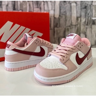 🚩 Dunk Low "Pink Foam/Dark Beetroot" 💓💓 สีชมพู รองเท้าผ้าใบผู้หญิง สินค้าพร้อมกล่องใบเสร็จ มีเก็บปลายทาง