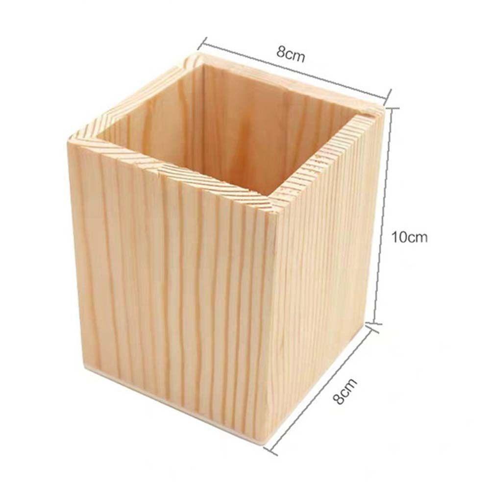 Daishen1 ที่ใส่ปากกาเรียบง่ายน่ารัก Office Organizer เครื่องเขียนโต๊ะอุปกรณ์เสริมสํานักงานไม้ - รูปที่ 2