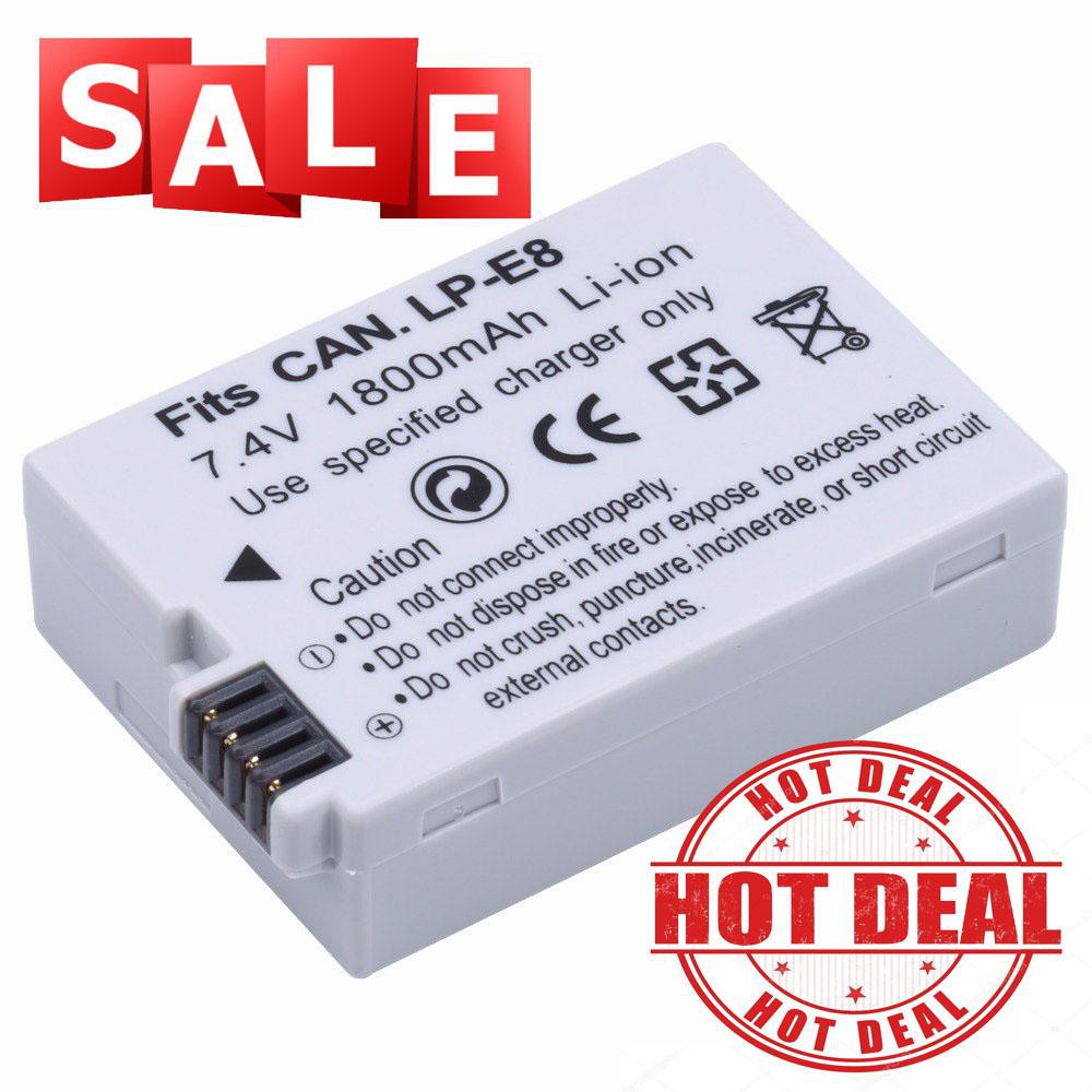 2 Batterie Li-Ion 1300 MAh Per Canon EOS 550D 600D 650D 700D - Sostitutive Per LP-E8, Con Protezione Da Sovraccarico - 2