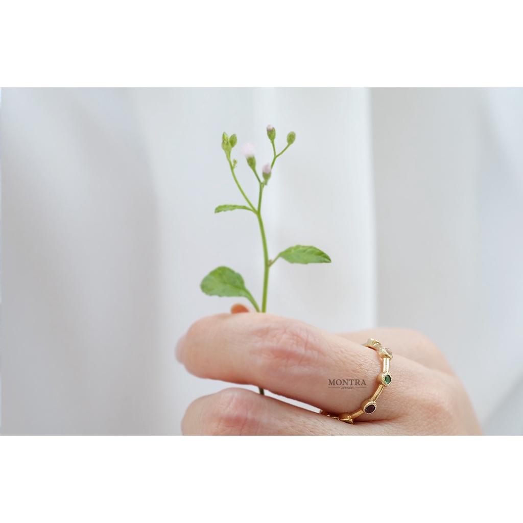 แหวนนพเก้า แหวนพลอยเสริมดวง แหวนเงินแท้ 925 ฝังพลอยแท้ by Montra Jewelry - รูปที่ 2