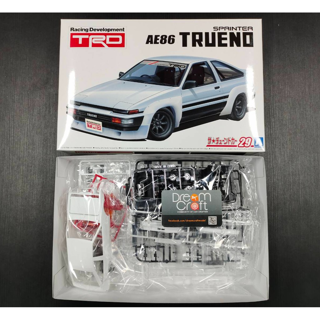 AOSHIMA 1/24 TRD AE86TRUENO N2 '85 TOYOTA (โมเดลรถยนต์ Model DreamCraft)