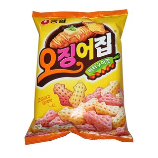 ขนมรสปลาหมึกย่างอบเนย squid house snack butter roast flavor brand nongshim 55g 오징어집버터구이맛