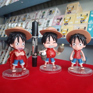 วันพีช โมเดล ลูฟี่  LUFFY  จากเรื่ิอง One piece เซ็ต3 ตัว