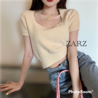 ZARZ.SHOP🍑 พร้อมส่ง*เสื้อยืดไหมพรมคอยู ผ้าดีมากกก73138