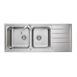 SINK BUILT 2B1D AXIA RIVIERA 120 STAINLESS ซิงค์ฝัง 2หลุม 1ที่พัก AXIA RIVIERA 120 สเตนเลส อ่างล้างจานฝัง อ่างล้างจานและ