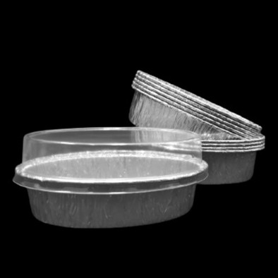 (10ใบ/แพ็ค) ถ้วยฟอยล์ ทรงวงรี พร้อมฝาปิด  6301-P (PP)