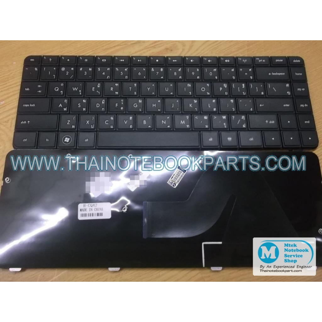 คีย์บอร์ดโน้ตบุ๊ค HP G42, Compaq CQ42 Notebook Keyboard (สินค้าใหม่, แป้นพิมพ์ไทย-อังกฤษ, สีดำ)