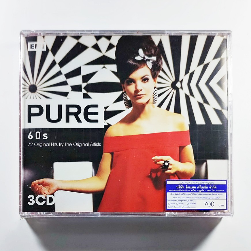 CD เพลง Various - Pure 60s (3 CD, Compilation) (แผ่นใหม่)