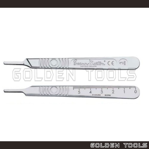Swann-Morton No.3 สําเร็จการศึกษาสแตนเลสผู้ถือใบมีดผ่าตัดมีดผ่าตัด Handle Jewellery เครื่องมือหล่อทันตกรรม