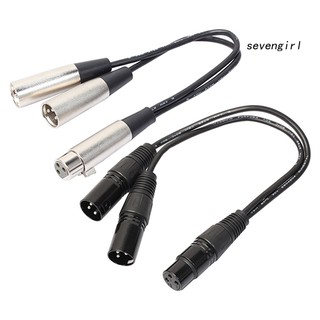 【SG】อะแดปเตอร์แยกสายเคเบิ้ลเสียง 3-pin XLR Female to Dual XLR Male Y สําหรับไมโครโฟน