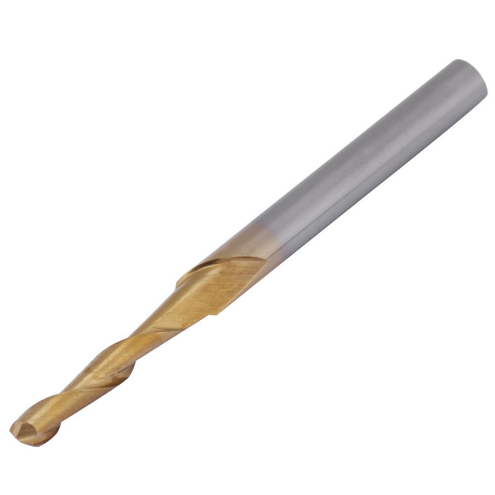 10pcs3.175mm Shank Titanium Coated Ball Nose End Milling Cutter Set 1mm - View #3
