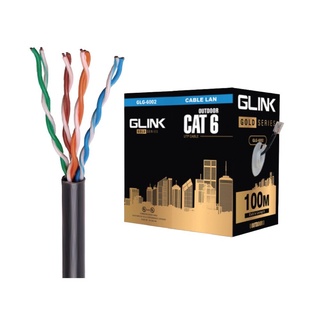 สายแลนCAT6 Outdoor 100เมตร UTP Cable GLINK(100m/Box)(GLG-6002)