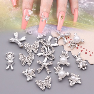 เครื่องประดับ จี้โลหะอัลลอยใส 3 มิติ สําหรับตกแต่งเล็บ DIY