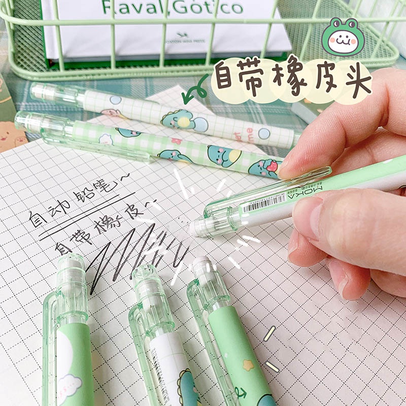 ดินสอกดอัตโนมัติ ลายไดโนเสาร์น่ารัก ขนาด 0.5 มม. สําหรับนักเรียนประถม - รูปที่ 4