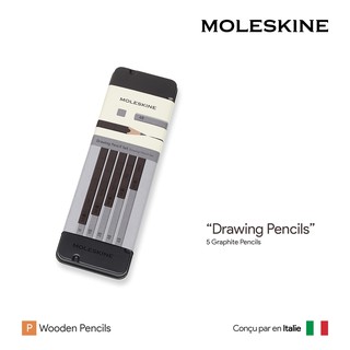 Moleskine Drawing Pencil Set of 5 - ดินสอโมเลสกิน สำหรับวาดเขียน ชุดละ 5 แท่ง