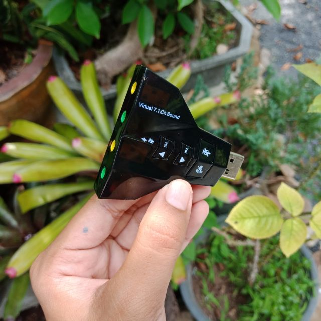 Double Sound Card USB Virtual 7.1