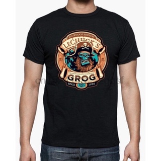 [S-5XL] ใหม่ เสื้อยืดลําลอง แขนสั้น พิมพ์ลาย Lechuck grog Monkey Island สไตล์คลาสสิก สําหรับผู้ชาย ไซซ์ S-2XL