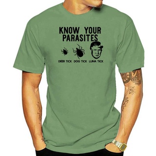 เสื้อยืด ลาย Know Your Parasites Deer Tick Doo Tick Lina Tick สีขาว สไตล์ฮาราจูกุ ไซซ์ S - 3Xlสามารถปรับแต่งได้