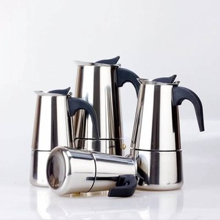 Mokapot  กาต้มกาแฟ กาต้ม หม้อต้มกาแฟสด moka pot หม้อต้มกาแฟไฟฟ้า 10-300ml. ***สินค้าพร้อมส่ง***