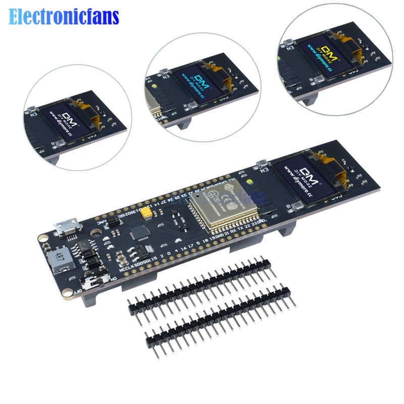 ESP32 ESP-32 ESP8266 CP2102 0.96 Inch OLED Display 18650 Lithium Battery WiFi Bluetooth Shield Devel