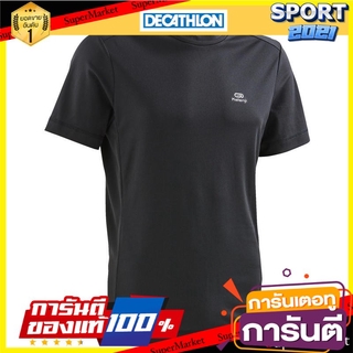 เสื้อยืดใส่วิ่งสำหรับผู้ชายรุ่น RUN DRY (สีดำ) Mens running t-shirt RUN DRY - black