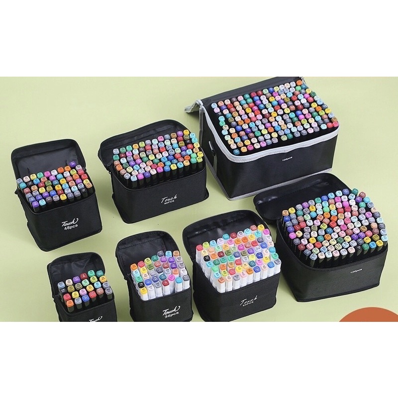 ปากกาเมจิกไฮไลท์ 2in1 เซ็ต 30/36/40/48/60/80สี สีเข้มสดใส