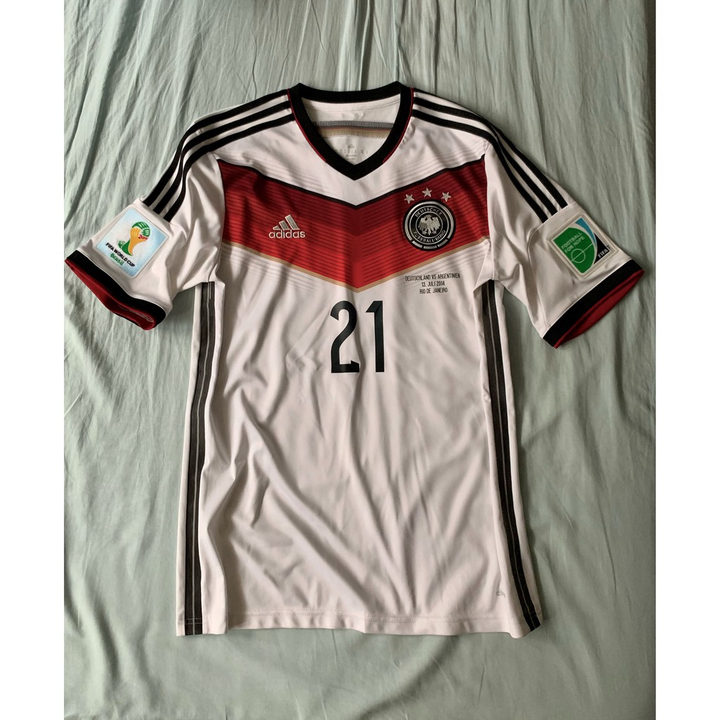 เสื้อทีมชาติเยอรมัน DFB Germany Home Jersey WORLD CUP 2014 Brasil ติดชื่อ เบอร์  MARCO REUS Flock #2