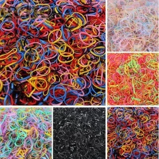 พร้อมส่ง!! ยางรัดผม ยางมัดผม หนังยางรัดผม ที่รัดผม เส้นเล็ก ยางมัดผมเด็ก หนังยางแฟชั่น แบบยืด ถุงใหญ่ (คละสี)