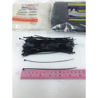 สายรัดเคเบิ้ลไทร์ Cable tie YDS-150M 3X150mm (สีขาว) 950 PCS *ยาว 6 นิ้ว*