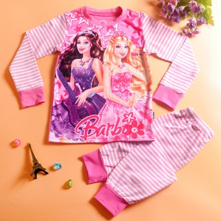 ชุดนอนเด็กหญิงลายบาร์บี้ Barbie Kid Pyjamas ชุดนอนเด็กหญิง