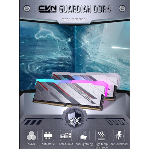 Colorful RAM สำหรับ PC รุ่น CVN Guardian - RGB Sync แบบ DDR4 บัส 3200 - CL16 ขนาด 8x1 GB รับประกัน LT - Deva's Ram #6