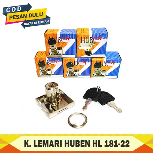 HUBEN HL 181-22 CABINET DRAWER LOCK / EMPTY FRAME CABINET DRAWER LOCK