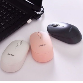 🚀ส่งเร็ว🚀OKER เม้าไร้สายใหม่ล่าสุดUSB 2.4G WIRESS MOUSE รุ่น OKER M845