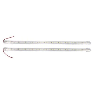 แถบไฟ LED อลูมิเนียม สีขาว กันน้ำ 12V ขนาด 50 เซนติเมตร 2 ชิ้น