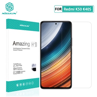 ฟิล์มกระจกสำหรับ Redmi K50 Nillkin Amazing H+Pro 0.2MM นิรภัยฟิล์มกระจกสำหรับ Xiaomi Redmi K40S K50 Pro