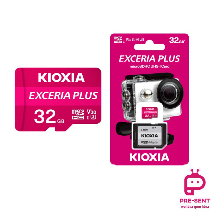 Kioxia Exceria Plus SDXC UHS-I microSDXC การ์ดหน่วยความจําแฟลชพร้อมอะแดปเตอร์ SD 32GB/64GB/128GB CLa