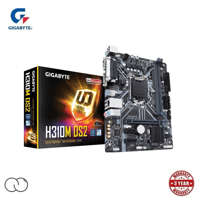 GIGABYTE H310M DS2 ULTRA DURABLE MOTHERBOARD / GA-H310M-DS2 / INTEL LGA1151