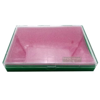 กล่องพระช่องเดียว flip collector box(clear lid) ถาดสีทึบ ฝาฟลิปใส 4 Size สะสมพระเหรียญ เครื่องประดับ