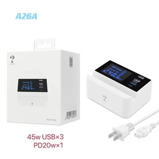 Quick Charge 3.0 สมาร์ท USB+Type-C 8Port จอแสดงผลLed Fast Charging Station โทรศัพท์มือถือ USB ch