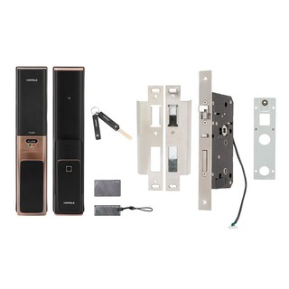 กุญแจดิจิตอลล็อก HAFELE PP8100 สีทองแดง กลอนประตูดิจิตอล DIGITAL DOOR LOCK HAFELE PP8100 COPPER อุปกรณ์ประตู ประตู หน้าต