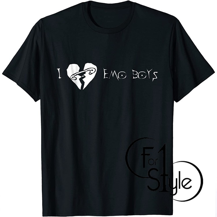 เสื้อยืดเด็กชาย I love emo - เสื้อยืด emo สําหรับสาววัยรุ่น