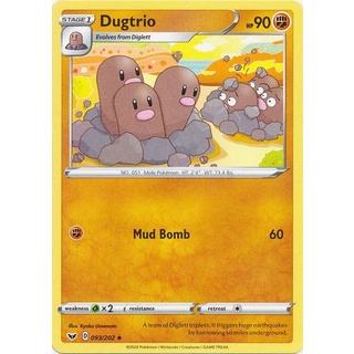 การ์ดโปเกมอน Dugtrio - 093/202 - Uncommon