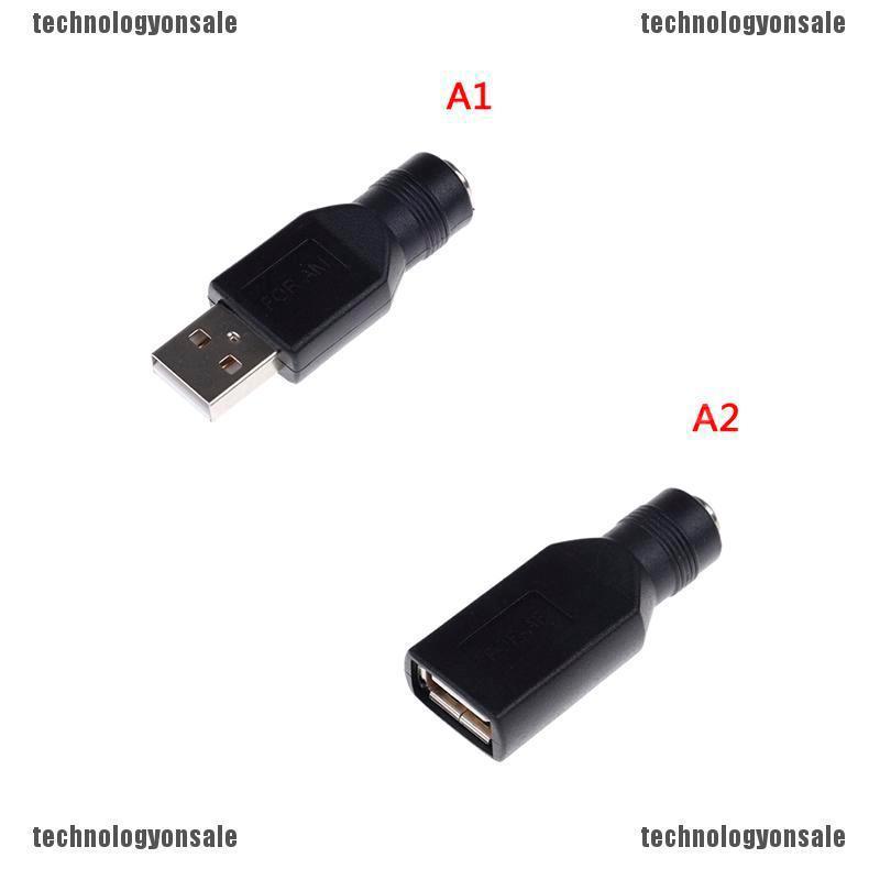 (tns) อะแดปเตอร์แปลงเชื่อมต่อแล็ปท็อป 5v 5x2 1 มม. dc usb 2 0