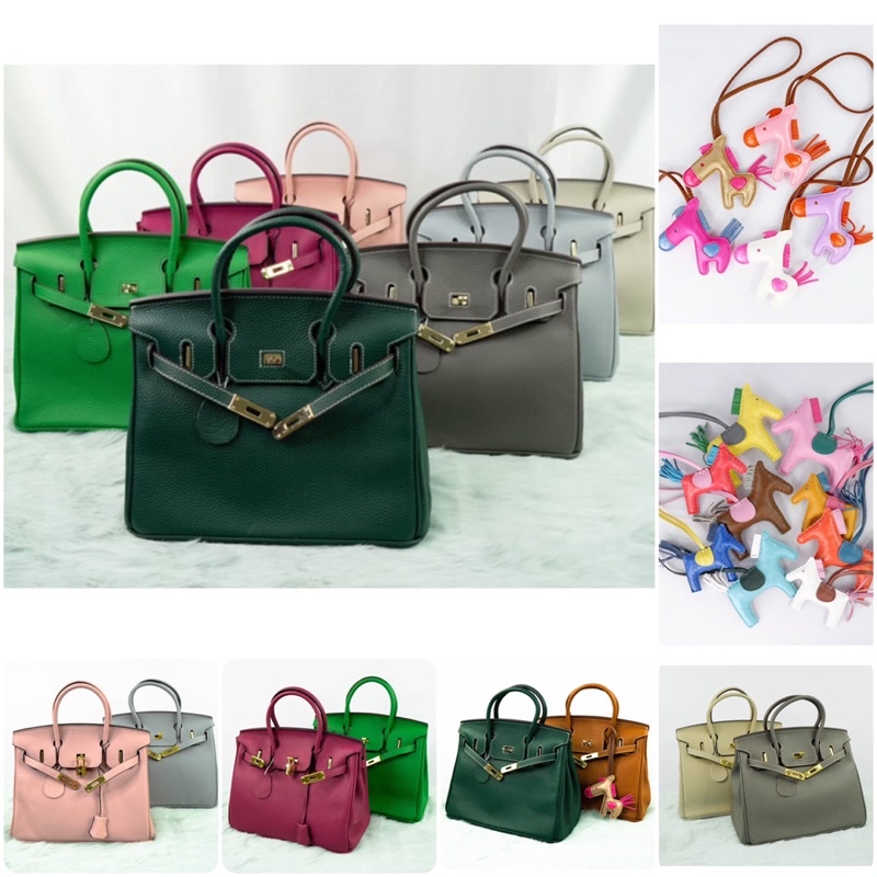 [ออก E-TAX ได้] โล๊ะสต๊อก หนังแท้ HM Berkins Size 30cm ของใหม่
