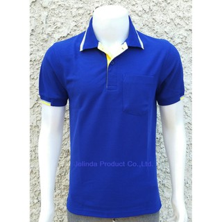 Polo 1007 เสื้อโปโลสีพื้น  ชาย  หญิง  สีน้ำเงิน  มีเก็บเงินปลายทาง