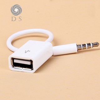 D-S☚ สาย AUX สำหรับต่อฟังเพลง USB 2.0  บนรถยนต์ ขนาด 3.5mm