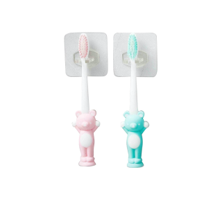 ตะขอ สีใส แบบติดผนัง สำหรับแขวนแปรงสีฟัน SA1191