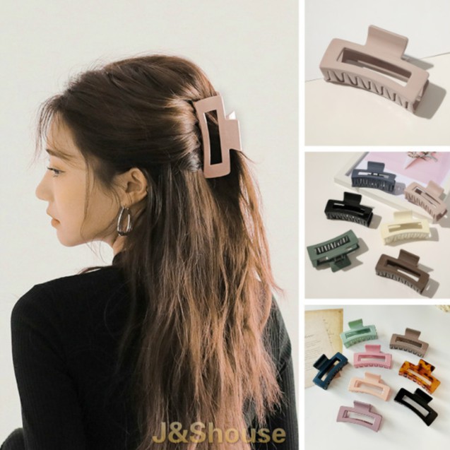 ย021 ขนาดใหญ่สาวหวานเกาหลีสีสดใสและแมตต์สีผมกรงเล็บคลิปเครื่องประดับผม
