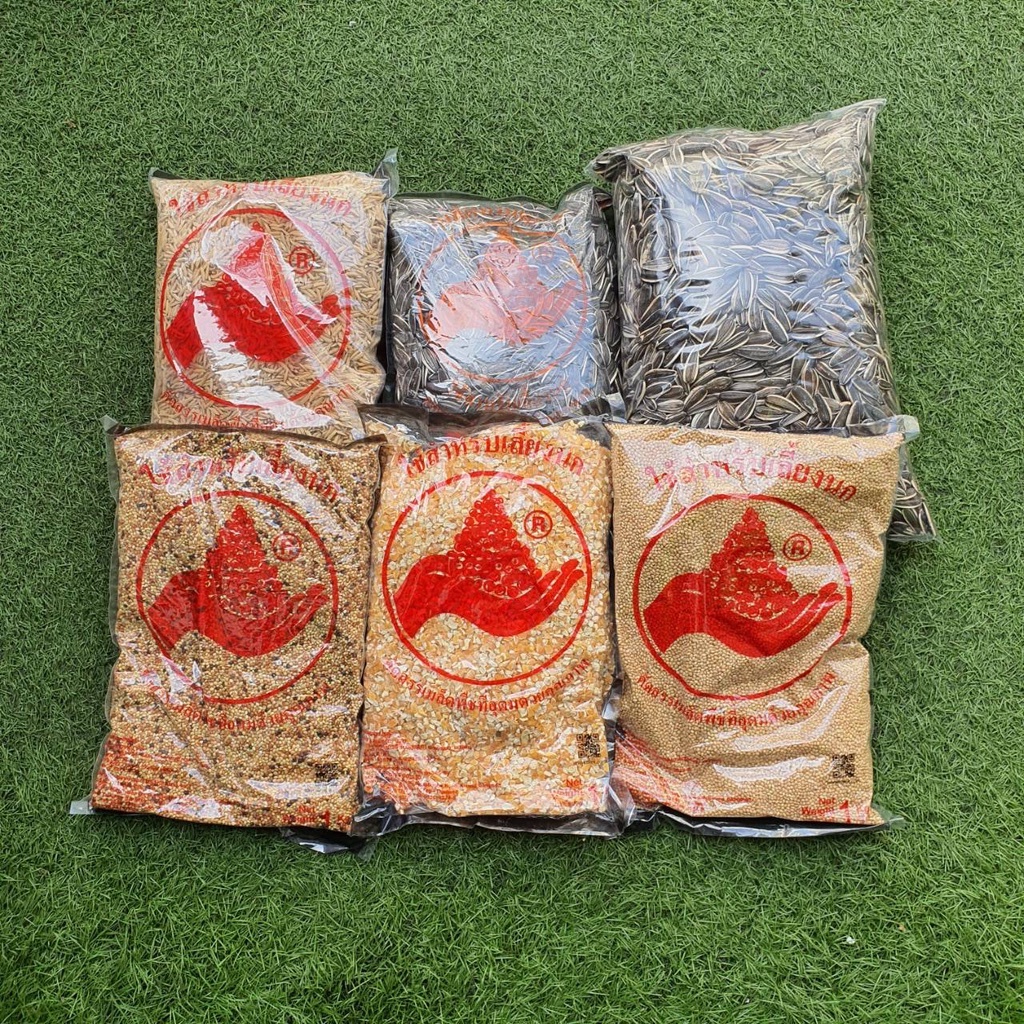 อาหารนกเขาเล็กใหญ่​ หงส์หยก​ ฟินซ์​ อาหารไก่​ ราคาประหยัด สุดคุ้ม ขนาด 1 กิโลกรัม